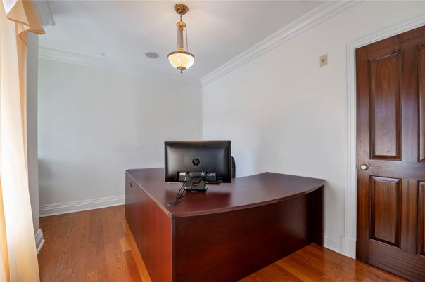 Home Office, Interior, Pendant Lights, Wood Texture Flooring