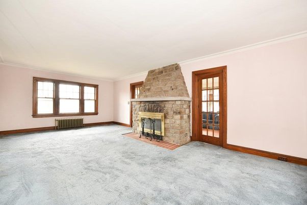 Empty room, Fireplace, Interior, Stone Walls