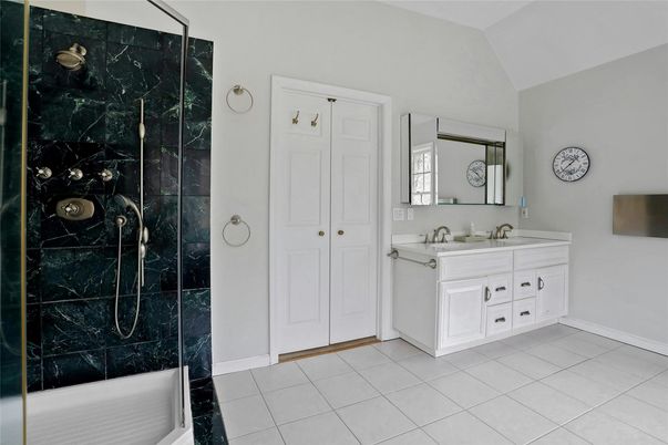 Bathroom, Dual Sink Vanities, Glass Shower, Interior
