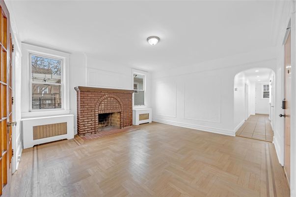 Empty room, Fireplace, Interior, Wood Texture Flooring