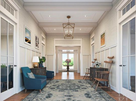 Interior, Pendant Lights, Recessed Lighting, Wood Texture Flooring
