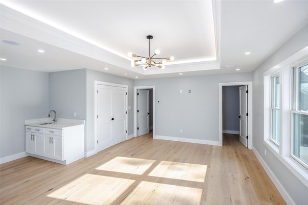 Interior, Pendant Lights, Recessed Lighting, Wood Texture Flooring