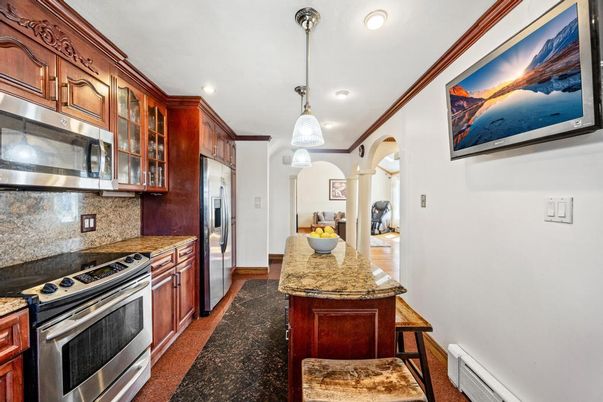 Interior, Kitchen, Pendant Lights, Recessed Lighting, Stainless Steel Appliances