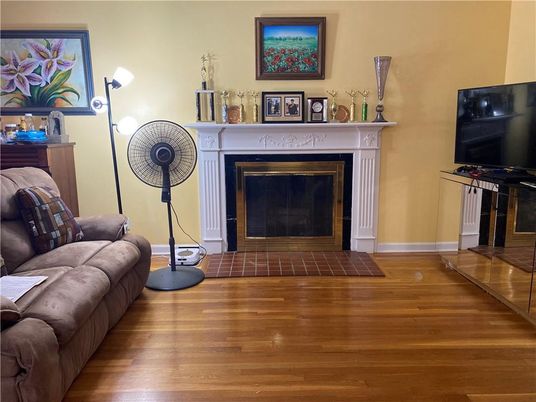 Fireplace, Interior, Wood Texture Flooring