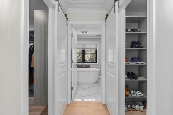 Bathroom, Free Standing Baths, Interior, Marble, Wood Texture Flooring