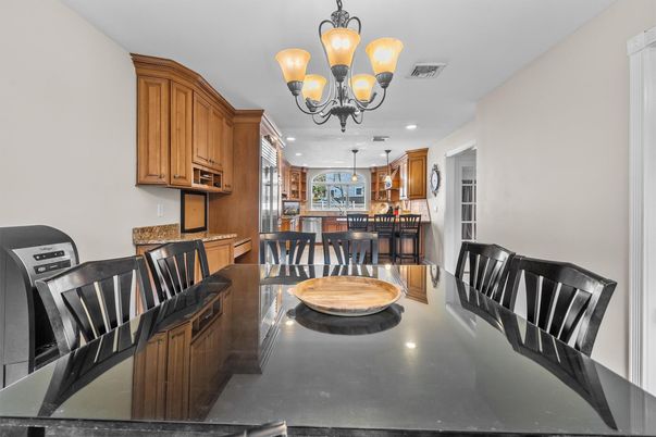 Chandelier, Dining room, Interior, Kitchen, Recessed Lighting
