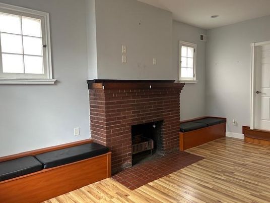 Fireplace, Interior, Wood Texture Flooring