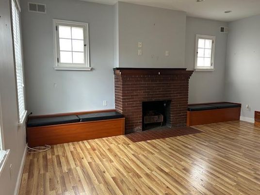 Fireplace, Interior, Wood Texture Flooring