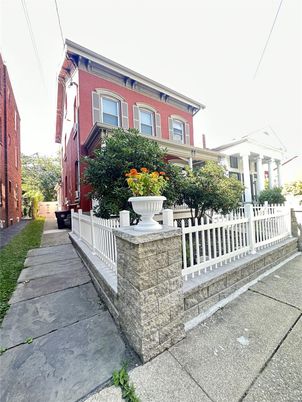 Exterior, Facade, Brick Facade, American Foursquare