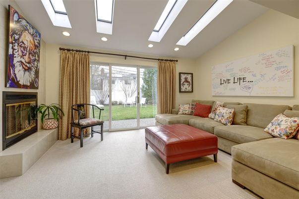 Fireplace, Interior, Living room, Recessed Lighting
