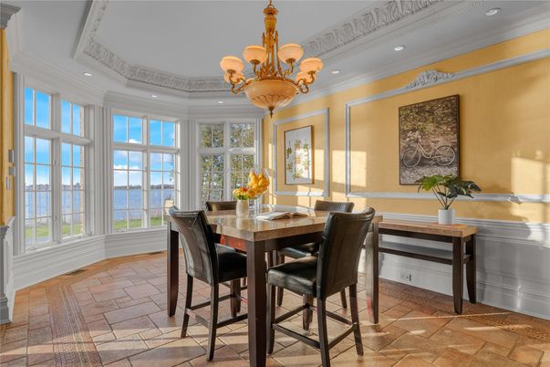Chandelier, Dining room, Interior, Recessed Lighting