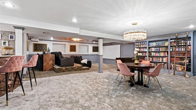 Chandelier, Dining room, Interior, Recessed Lighting