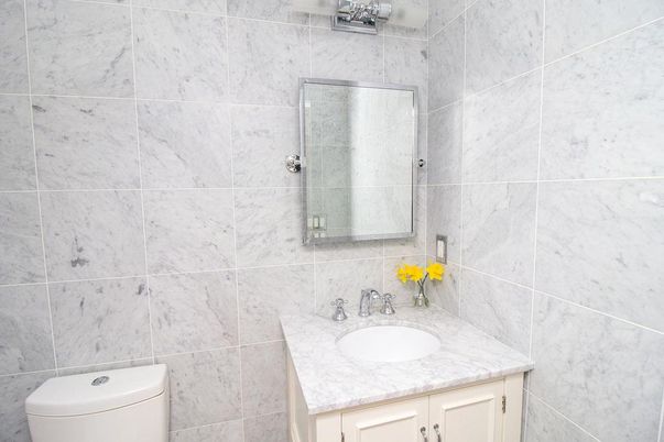 Bathroom, Glass Shower, Interior, Marble Walls