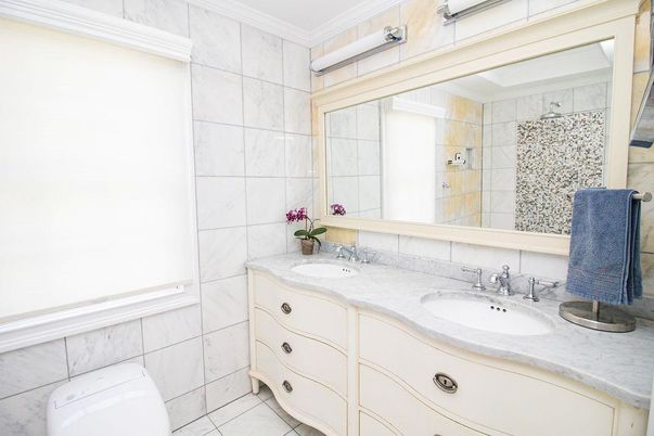Bathroom, Dual Sink Vanities, Interior, Marble Walls