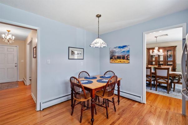 Chandelier, Dining room, Interior, Pendant Lights, Wood Texture Flooring