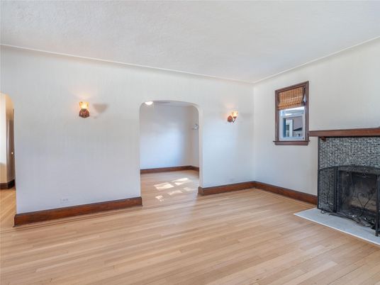 Empty room, Fireplace, Interior, Wood Texture Flooring