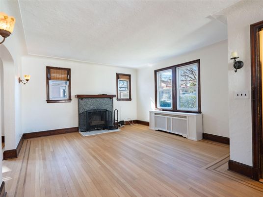 Empty room, Fireplace, Interior, Wood Texture Flooring