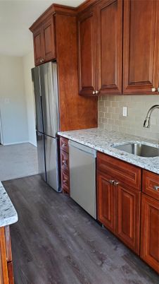 Interior, Kitchen, Wood Texture Flooring