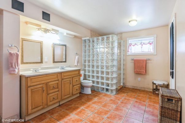 Bathroom, Dual Sink Vanities, Glass Shower, Interior