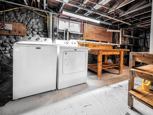 Interior, Stone Walls, Washer
