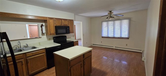 Interior, Kitchen, Wood Texture Flooring