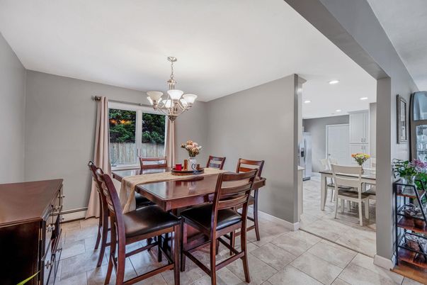 Chandelier, Dining room, Interior, Recessed Lighting