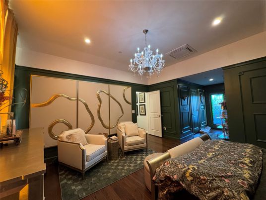 Chandelier, Interior, Recessed Lighting, Wood Texture Flooring