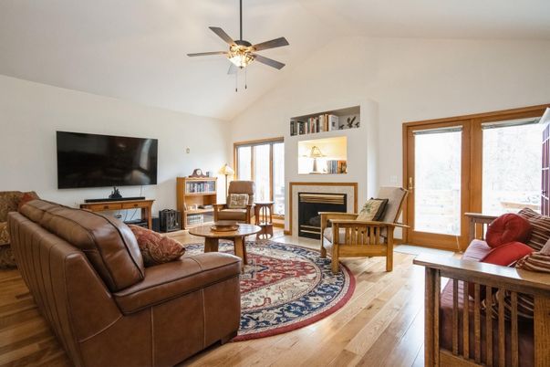 Fireplace, Interior, Living room, Wood Texture Flooring