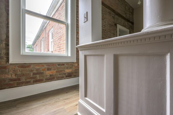 Interior, Stone Walls, Wood Texture Flooring