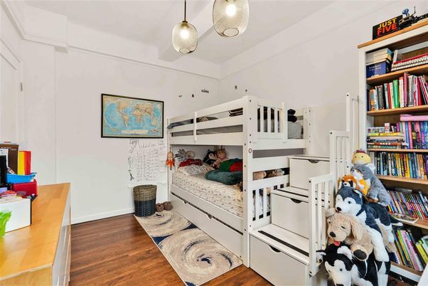 Bedroom, Interior, Pendant Lights, Wood Texture Flooring