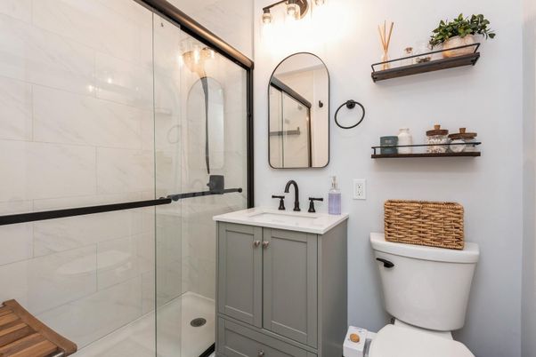 Bathroom, Glass Shower, Interior