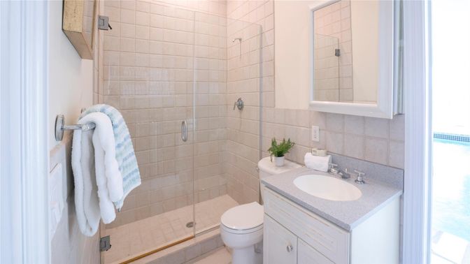 Bathroom, Glass Shower, Interior