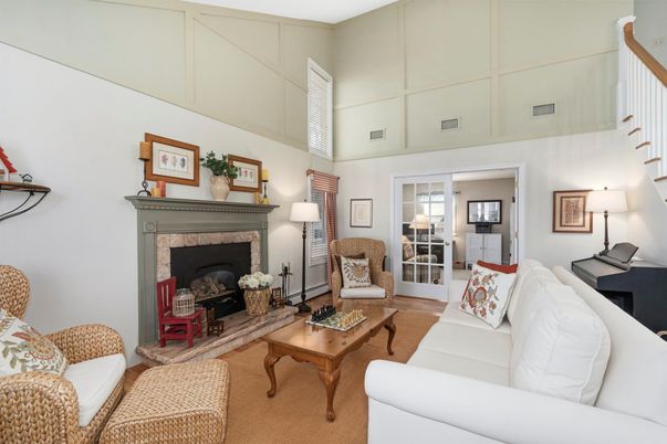 Fireplace, Interior, Living room, Piano