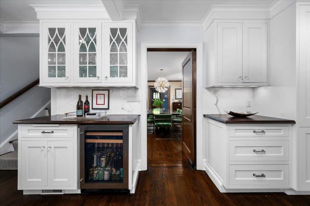 Chandelier, Interior, Kitchen, Recessed Lighting, Wood Texture Flooring