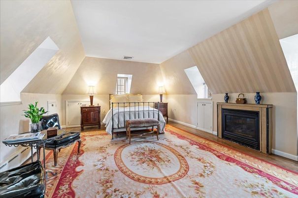 Bedroom, Fireplace, Interior