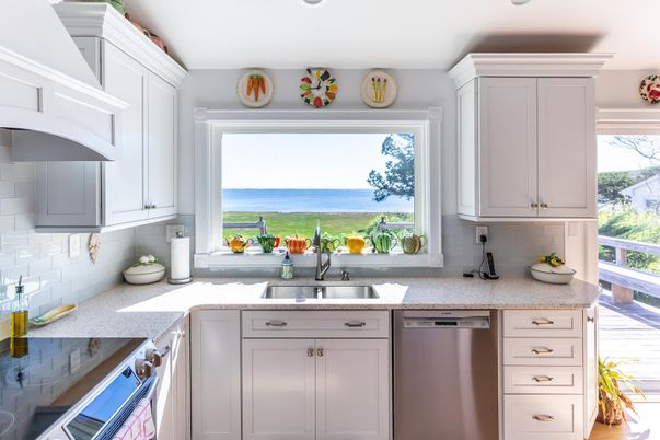 Interior, Kitchen, Recessed Lighting, Stainless Steel Appliances, Water
