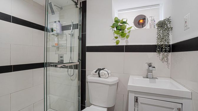 Bathroom, Glass Shower, Interior