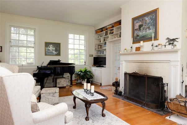 Fireplace, Interior, Living room, Piano, Wood Texture Flooring