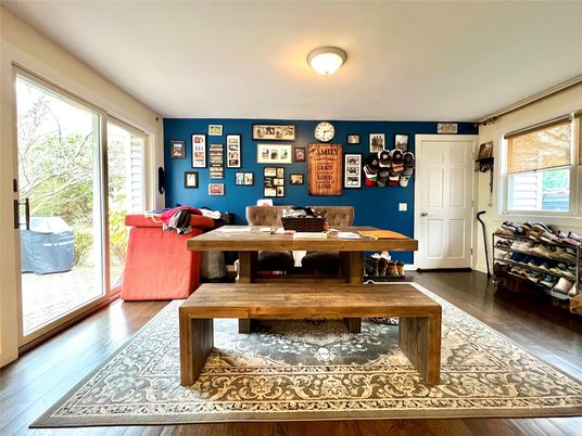 Dining room, Interior, Wood Texture Flooring