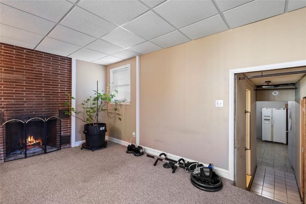 Fireplace, Interior, Stone Walls, Washer