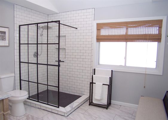 Bathroom, Glass Shower, Interior, Marble