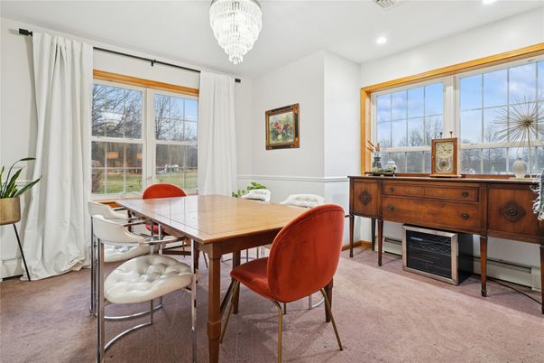 Chandelier, Dining room, Interior, Recessed Lighting