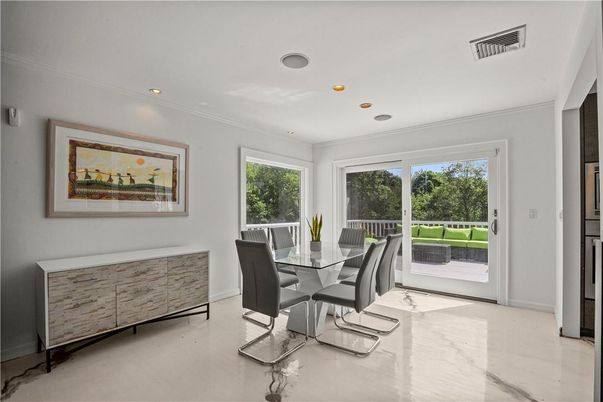 Dining room, Interior, Recessed Lighting