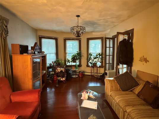 Interior, Living room, Pendant Lights, Wood Texture Flooring