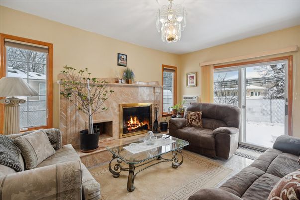Chandelier, Fireplace, Interior, Living room