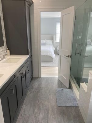 Bathroom, Bedroom, Dual Sink Vanities, Glass Shower, Interior