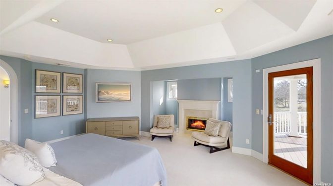 Bedroom, Fireplace, Interior, Recessed Lighting