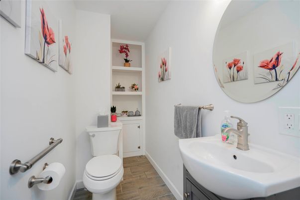 Bathroom, Interior, Wood Texture Flooring