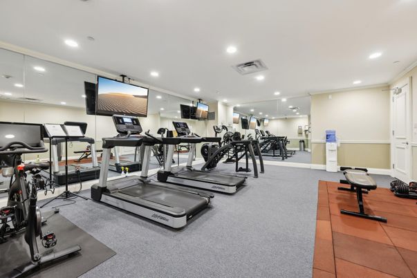 Fitness Equipment, Gym, Interior, Recessed Lighting