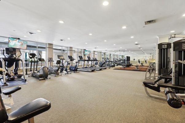 Fitness Equipment, Gym, Interior, Recessed Lighting